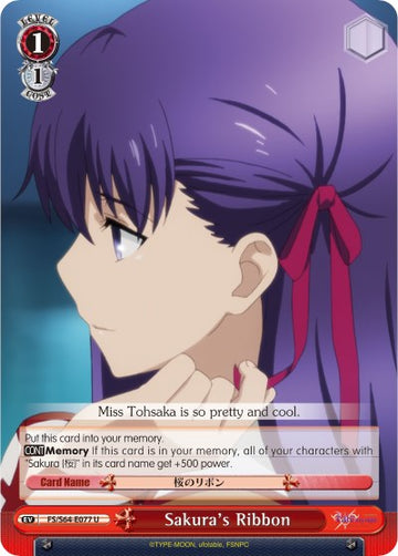 Sakura's Ribbon (FS/S64-E077 U) [Fate/Stay Night [Heaven's Feel]]