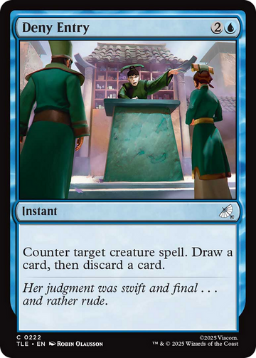 Deny Entry [Avatar: The Last Airbender: Eternal-Legal]