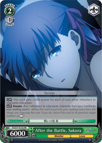 After the Battle, Sakura (FS/S77-E102 PR) [Fate/Stay Night [Heaven's Feel] Vol.2]