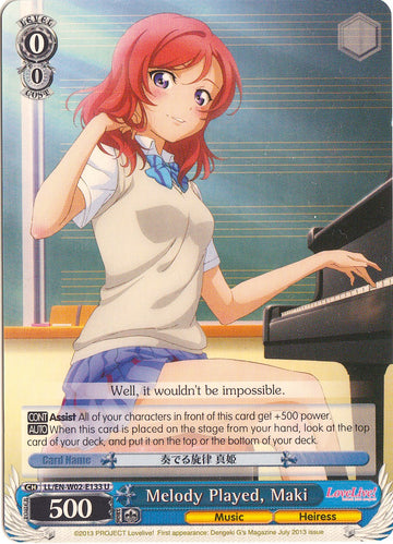 Melody Played, Maki (LL/EN-W02-E133 U) [Love Live! DX Vol.2]