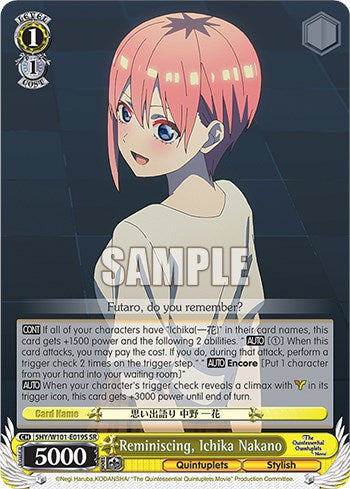 Reminiscing, Ichika Nakano (5HY/W101-E019S SR) [The Quintessential Quintuplets Movie]