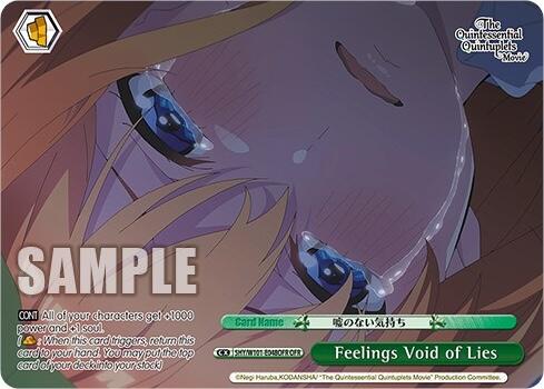 Feelings Void of Lies (5HY/W101-E048OFR OFR) [The Quintessential Quintuplets Movie]