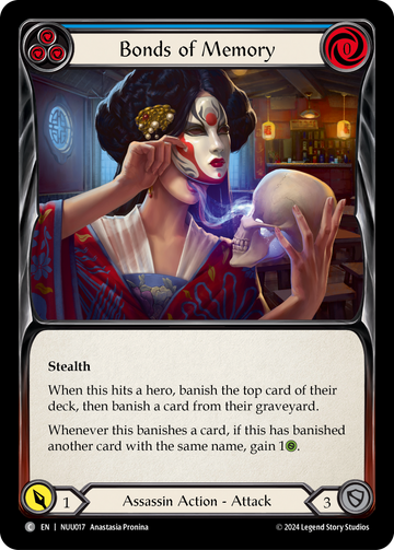 Bonds of Memory (Blue) [NUU017] (Part the Mistveil Nuu Blitz Deck)