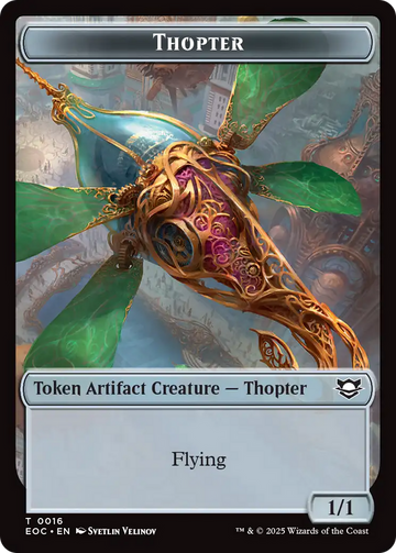 Thopter // Gnome Double-Sided Token [Edge of Eternities Commander Tokens]