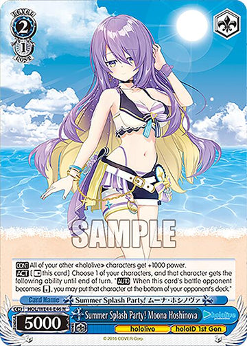 Summer Splash Party! Moona Hoshinova (HOL/WE44-E46 N) [hololive production Summer Collection Premium Booster]