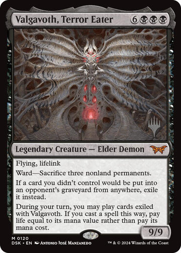 Valgavoth, Terror Eater (Promo Pack) [Duskmourn: House of Horror Promos]