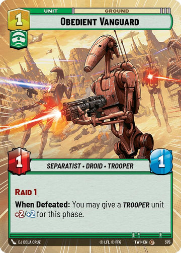 Obedient Vanguard (375) (Hyperspace) (375) [Twilight of the Republic]