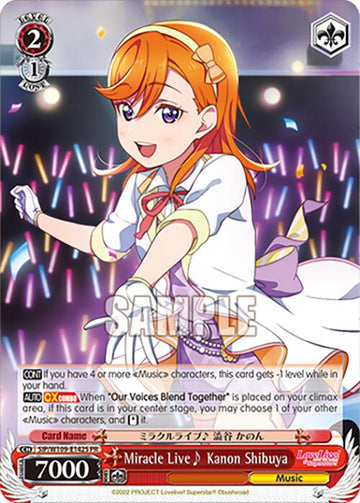 Miracle Live~ Kanon Shibuya (SIP/W109-E142S PR) [Love Live! School idol festival 2 MIRACLE LIVE!]