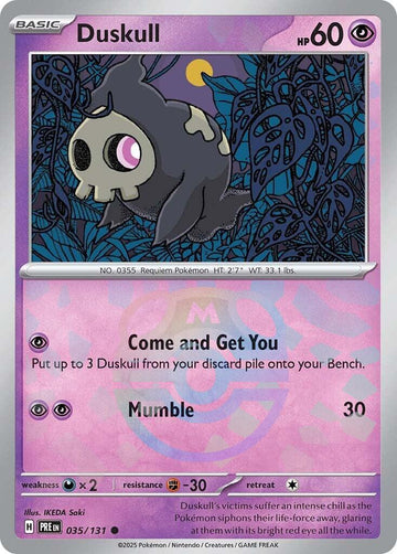 Duskull (035/131) (Master Ball Pattern) [Scarlet & Violet: Prismatic Evolutions]