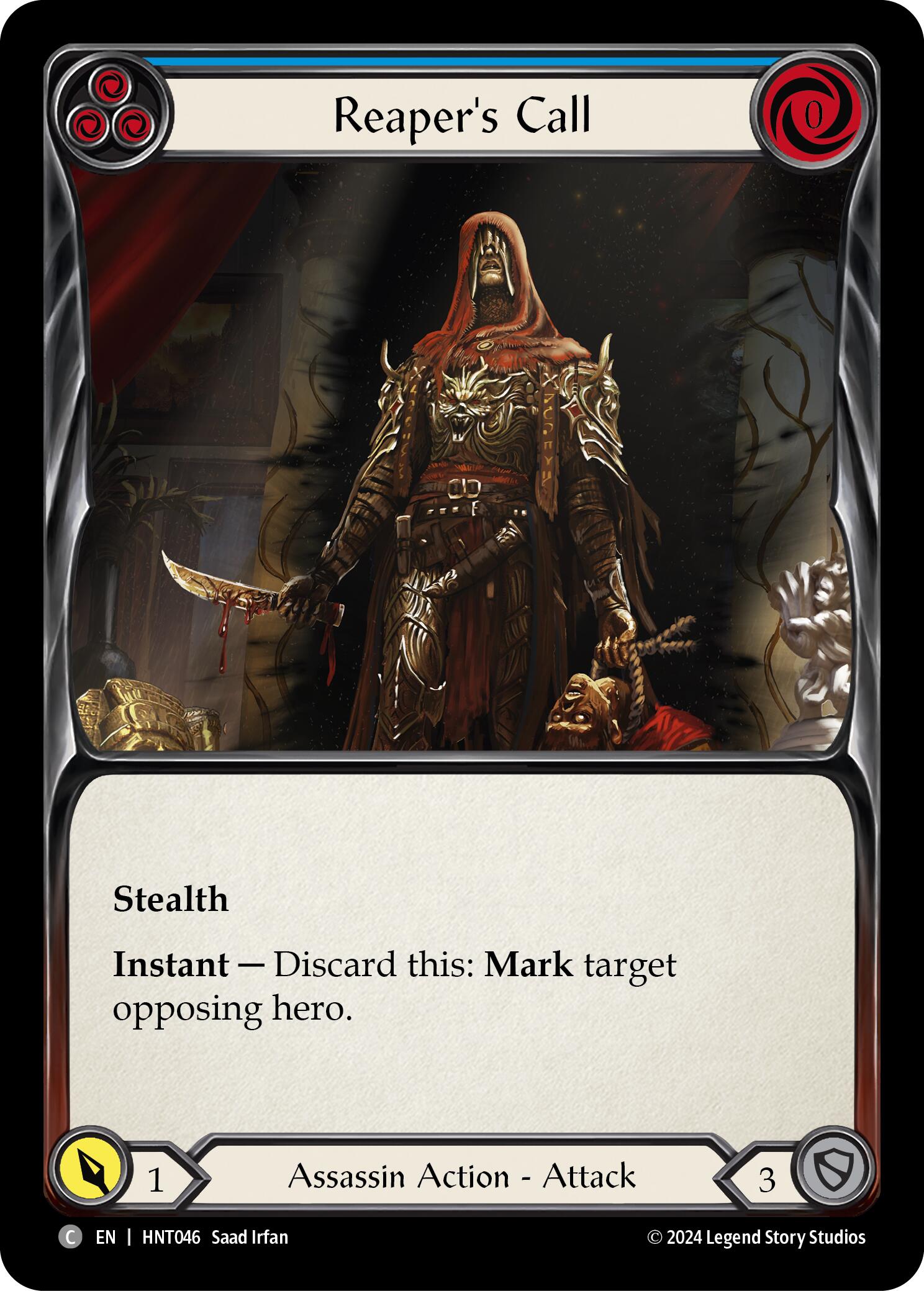Reaper's Call (Blue) [HNT046] (The Hunted)  Rainbow Foil