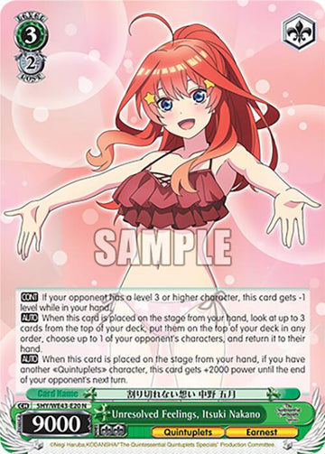 Unresolved Feelings, Itsuki Nakano (5HY/WE43-E20 N) [The Quintessential Quintuplets Specials Premium Booster]