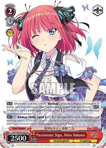Passionate Sign, Nino Nakano (5HY/WE43-E32 N) [The Quintessential Quintuplets Specials Premium Booster]