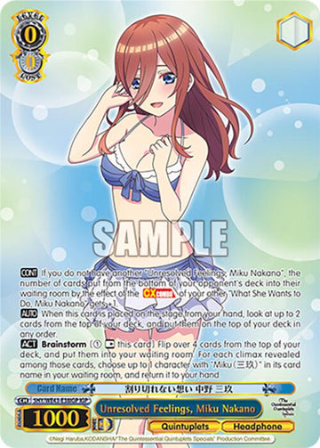 Unresolved Feelings, Miku Nakano (5HY/WE43-E38IGP IGP) [The Quintessential Quintuplets Specials Premium Booster]