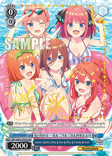 Summer Sparkle, Ichika & Nino & Miku & Yotsuba & Itsuki (5HY/WE43-PE01S PR) (Foil) [The Quintessential Quintuplets Specials Premium Booster]