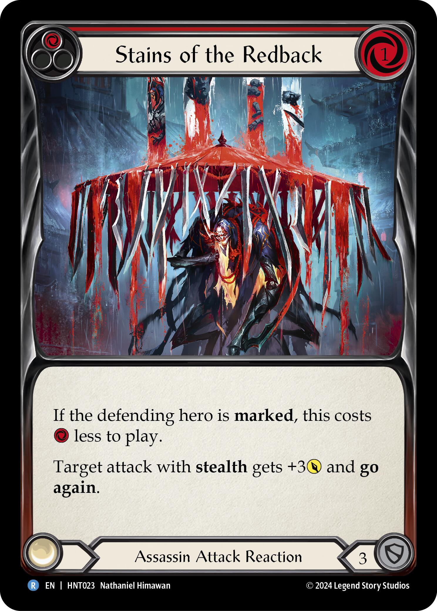 Stains of the Redback (Red) [HNT023] (The Hunted)  Rainbow Foil
