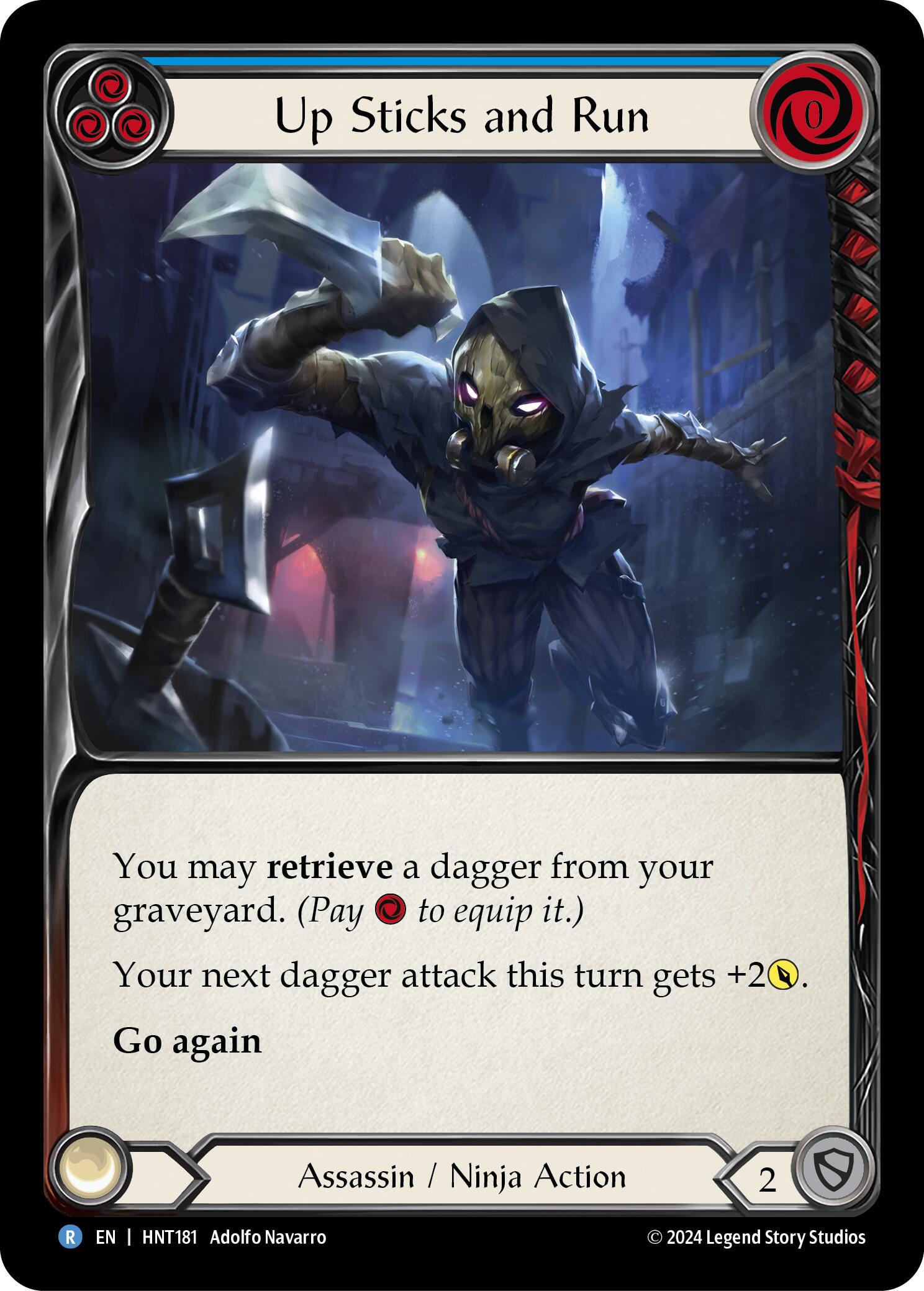 Up Sticks and Run (Blue) [HNT181] (The Hunted)  Rainbow Foil