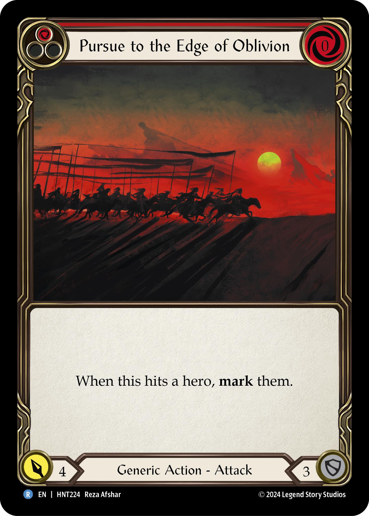 Pursue to the Edge of Oblivion (Red) [HNT224] (The Hunted)  Rainbow Foil