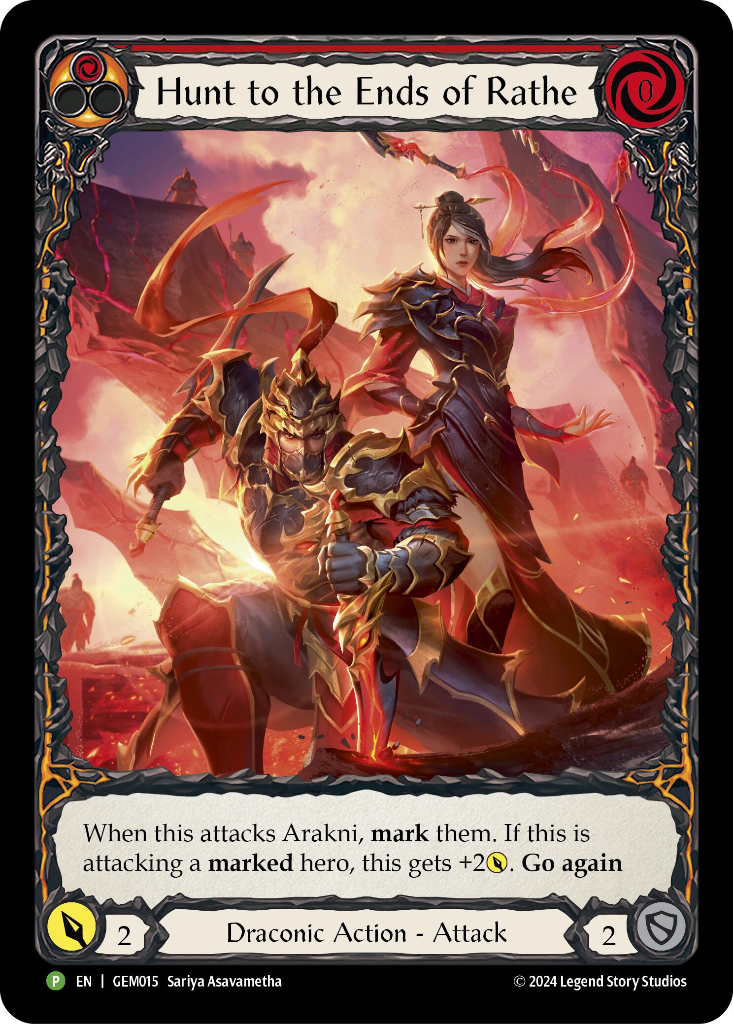 Hunt to the Ends of Rathe (Red) [GEM015] (GEM Pack 1)  Rainbow Foil