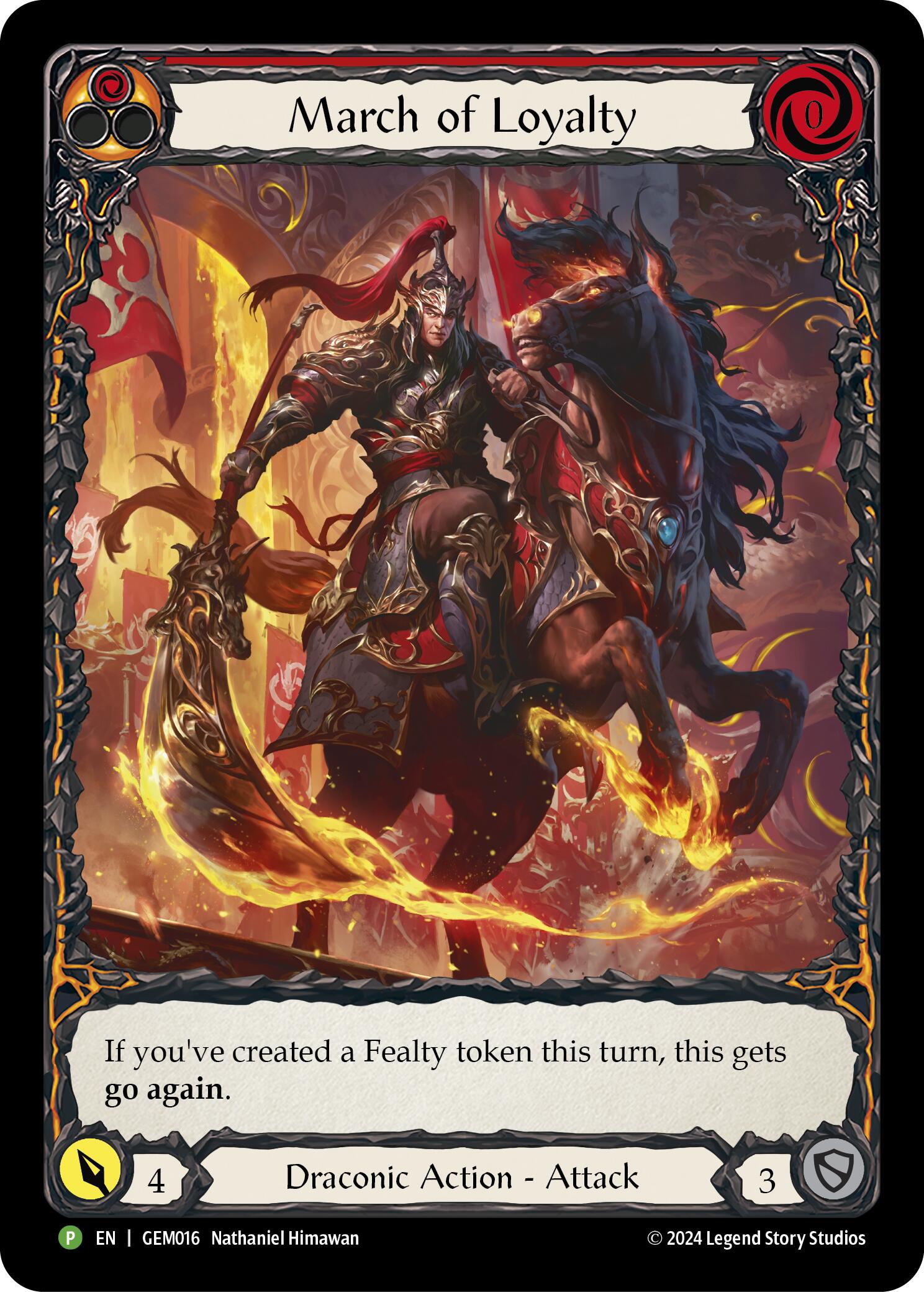 March of Loyalty (Red) [GEM016] (GEM Pack 1)  Rainbow Foil