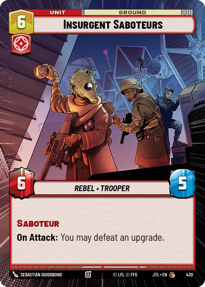Insurgent Saboteurs (430) (Hyperspace) (430) [Jump to Lightspeed]
