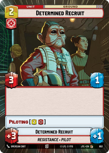 Determined Recruit (893) (Hyperspace Foil) (893) [Jump to Lightspeed]