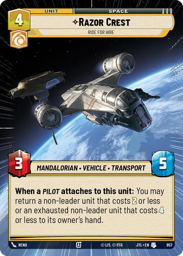 Razor Crest - Ride For Hire (957) (Hyperspace Foil) (957) [Jump to Lightspeed]