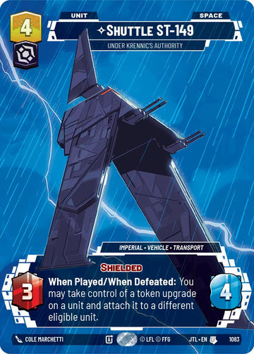 Shuttle ST-149 - Under Krennic's Authority (1083) (Prestige Foil) (1083) [Jump to Lightspeed]