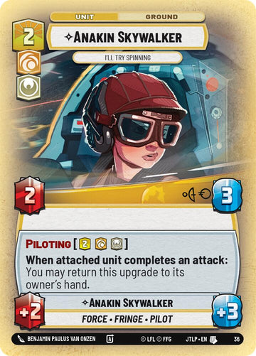 Anakin Skywalker - I'll Try Spinning (Foil) (36) [Jump to Lightspeed: Weekly Play]