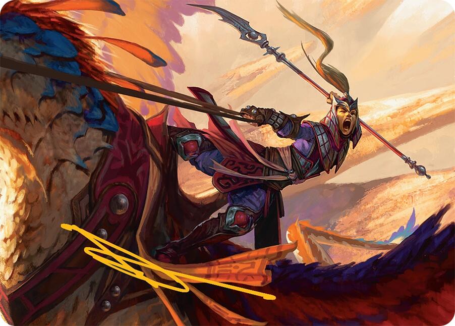 Dragonback Lancer Art Card (3/54) (Gold-Stamped Signature) [Tarkir: Dragonstorm Art Series]