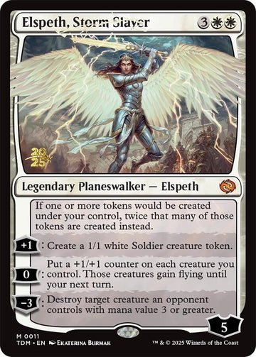 Elspeth, Storm Slayer [Tarkir: Dragonstorm Prerelease Promos]