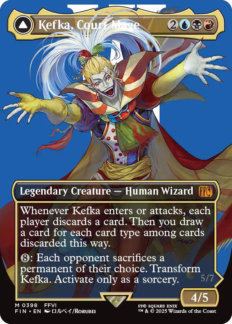 Kefka, Court Mage // Kefka, Ruler of Ruin (Borderless) (0398) [FINAL FANTASY]