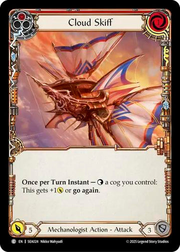 Cloud Skiff (Red) [SEA024] (High Seas)  Rainbow Foil