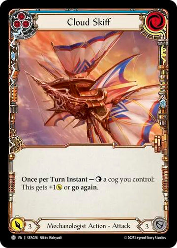 Cloud Skiff (Blue) [SEA026] (High Seas)  Rainbow Foil