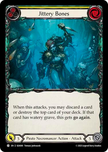 Jittery Bones (Yellow) [SEA069] (High Seas)  Rainbow Foil