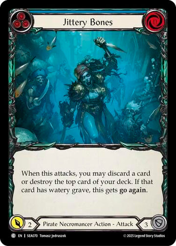 Jittery Bones (Blue) [SEA070] (High Seas)  Rainbow Foil