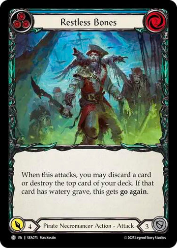 Restless Bones (Blue) [SEA073] (High Seas)  Rainbow Foil