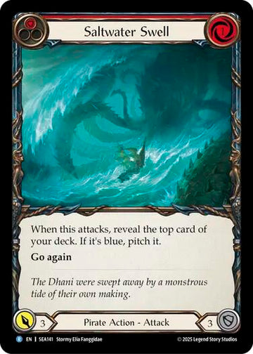Saltwater Swell (Red) [SEA141] (High Seas)  Rainbow Foil