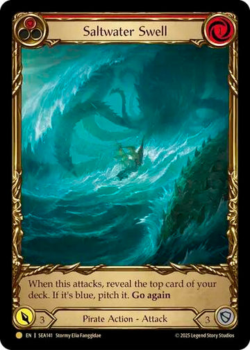 Saltwater Swell (Red) (Treasure) [SEA141] (High Seas)  Cold Foil
