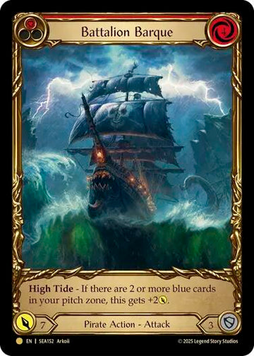 Battalion Barque (Red) (Treasure) [SEA152] (High Seas)  Cold Foil