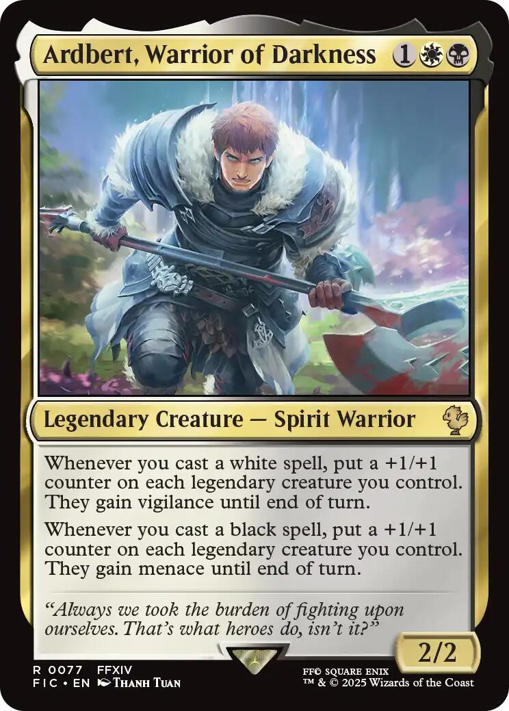 Ardbert, Warrior of Darkness (Surge Foil) [FINAL FANTASY Commander]