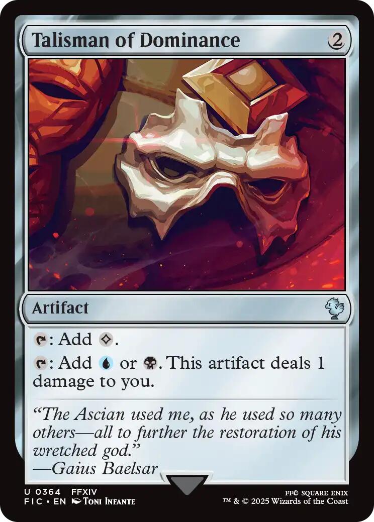 Talisman of Dominance (Surge Foil) [FINAL FANTASY Commander]