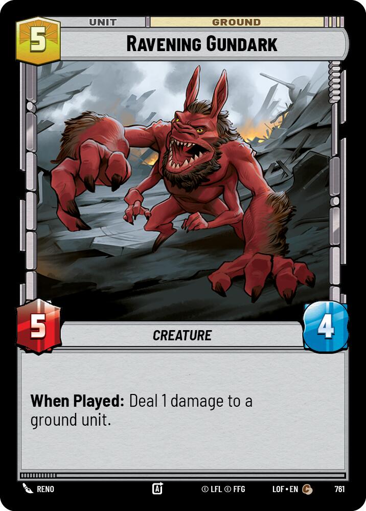 Ravening Gundark (761) (Foil) (761) [Legends of the Force]