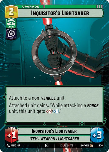 Inquisitor's Lightsaber (830) (Hyperspace Foil) (830) [Legends of the Force]