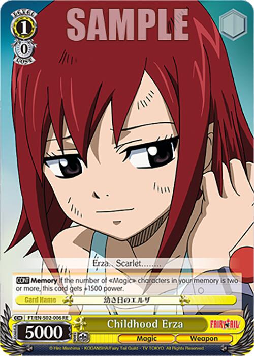 Childhood Erza (FT/EN-S02-006 R RE) [Fairy Tail Chronicle Set]
