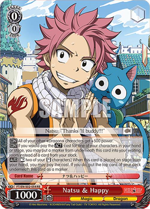 Natsu & Happy (FT/EN-S02-054 R RE) [Fairy Tail Chronicle Set]