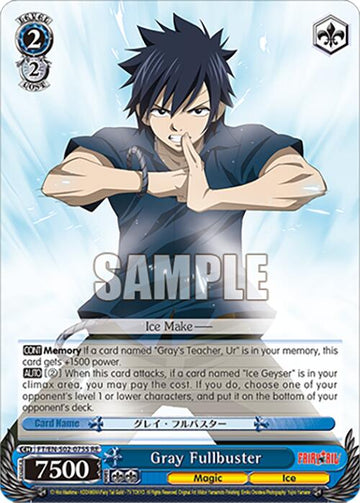 Gray Fullbuster (FT/EN-S02-075S SR RE) [Fairy Tail Chronicle Set]