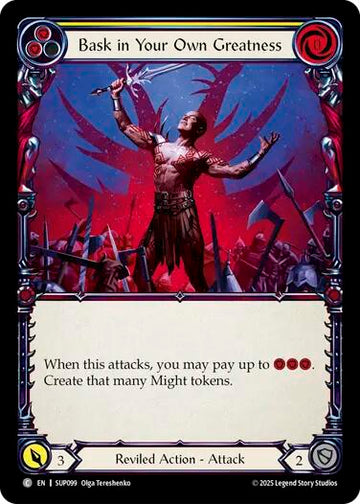 Bask in Your Own Greatness (Yellow) [SUP099] (Super Slam)  Rainbow Foil