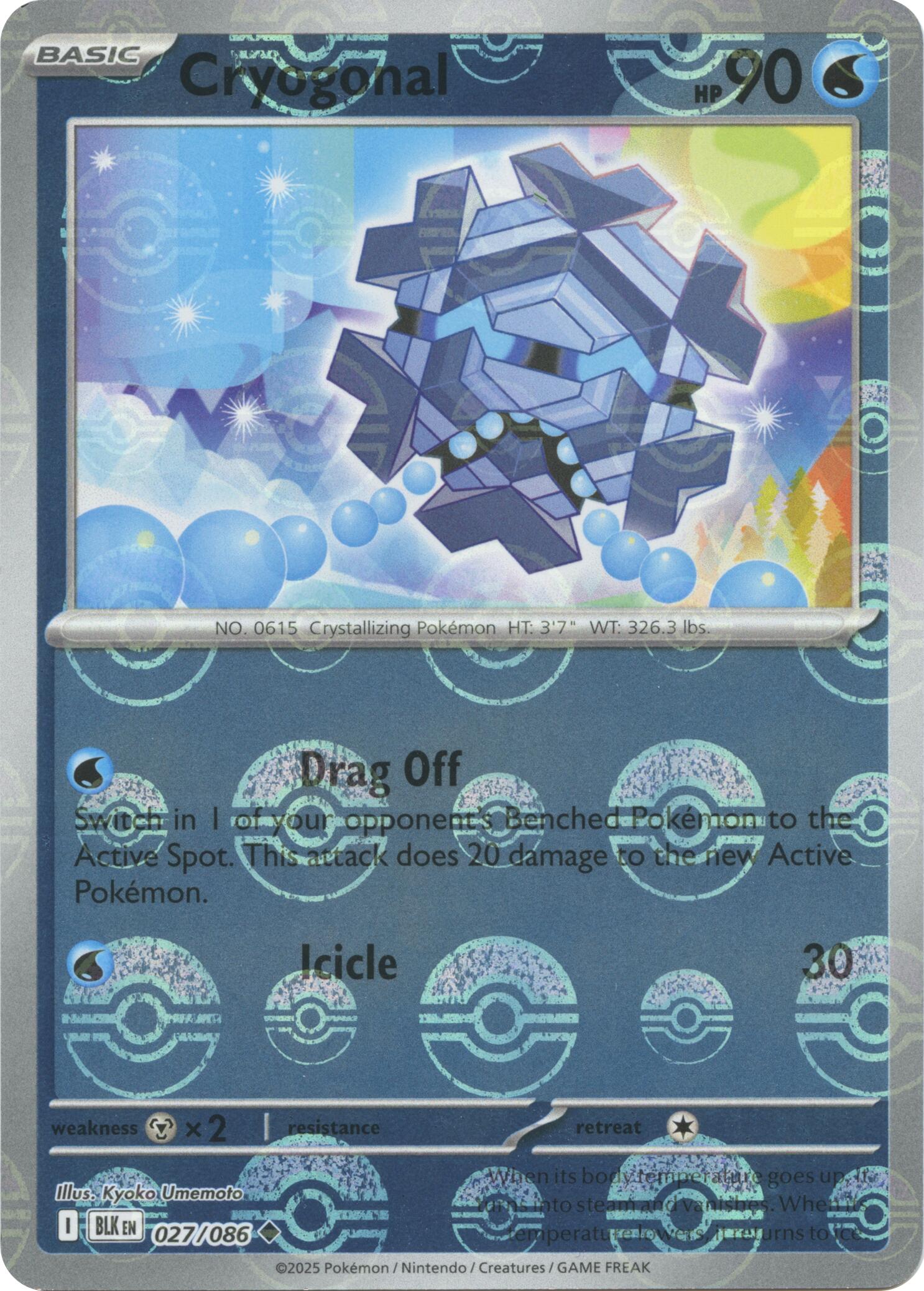Cryogonal (027/086) (Poke Ball Pattern) [Scarlet & Violet: Black Bolt]