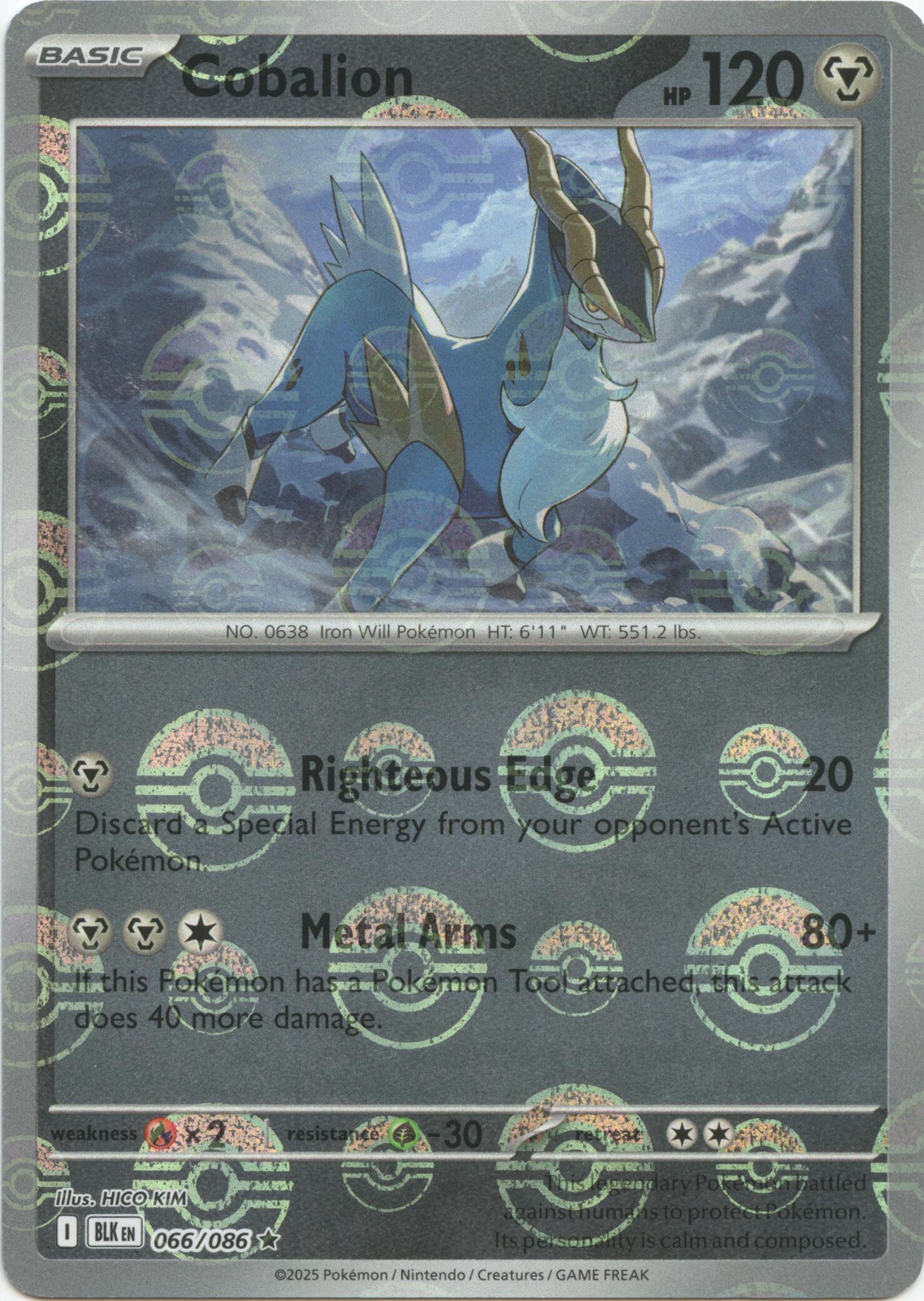 Cobalion (066/086) (Poke Ball Pattern) [Scarlet & Violet: Black Bolt]