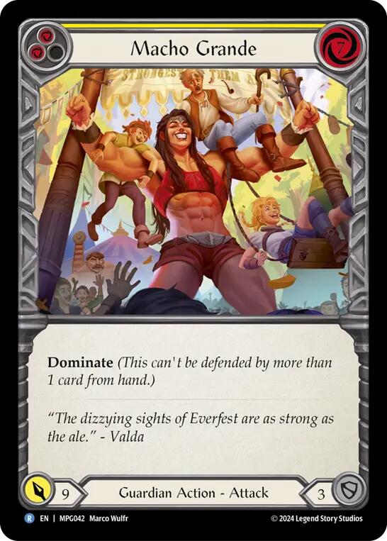 Macho Grande (Yellow) [MPG042] (Mastery Pack Guardian)  Rainbow Foil